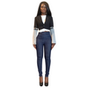 ANNANSS Denim Jacket Blazer Crop