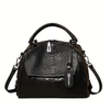 ANNANSS Crocodile Cowhide Leather Tote Bag