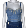 ANNANSS Girls night out Glamour Denim Corset Top