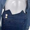 ANNANSS High Waist Buttons Stretch Skinny Jeans