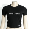 ANNANSS Big Font Black Bold & Fierce Crop Top
