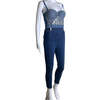 ANNANSS High Waist Buttons Stretch Skinny Jeans